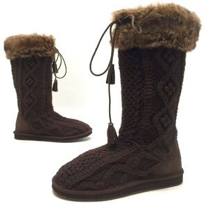 LL BEAN knit boots NWOT